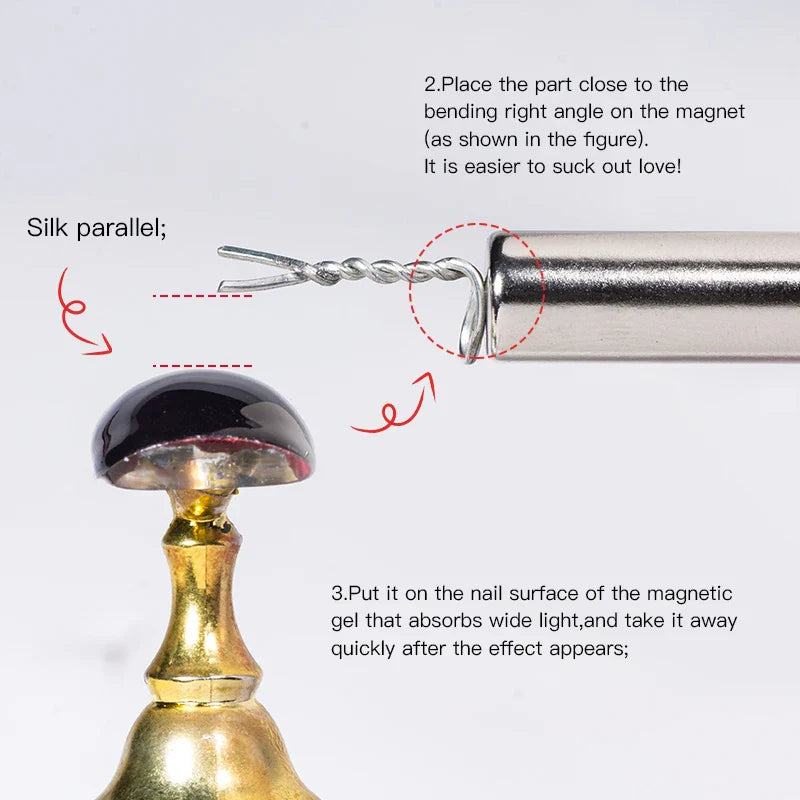 Cat Eye Nail Magnetic Stick – Heart-Shaped Magnet Tool for UV Gel Polish & Manicure Design