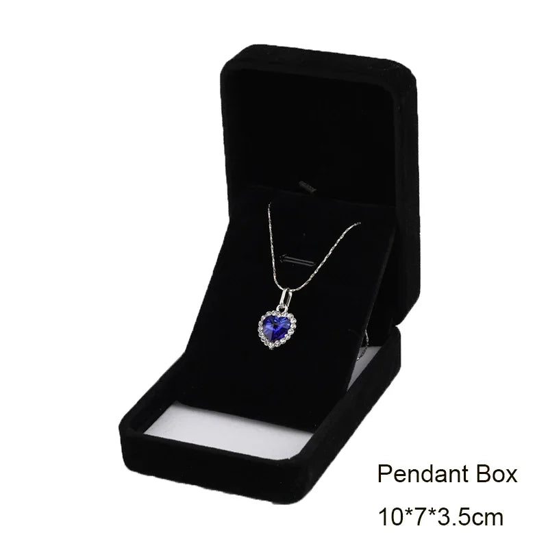 Black Velvet Jewelry Box - Full Range Storage for Rings, Earrings, Bracelets, Pendants, Necklaces, and Gifts