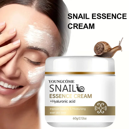 Snail Essence Cream with Hyaluronic Acid – Moisturizing, Elasticity-Boosting Skin Care for Smooth Texture