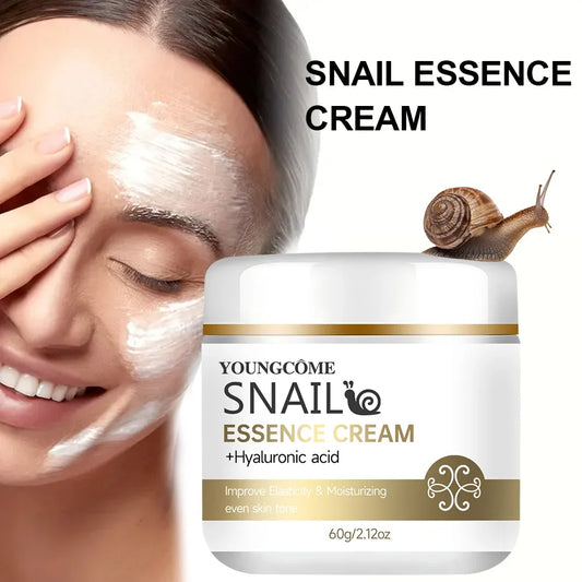 Snail Essence Cream with Hyaluronic Acid – Moisturizing, Elasticity-Boosting Skin Care for Smooth Texture