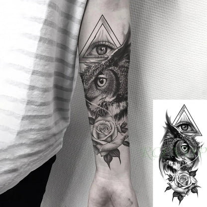Waterproof Temporary Rose Flower Tattoo Stickers – Fake Flash Body Art for Men & Women Hands and Body