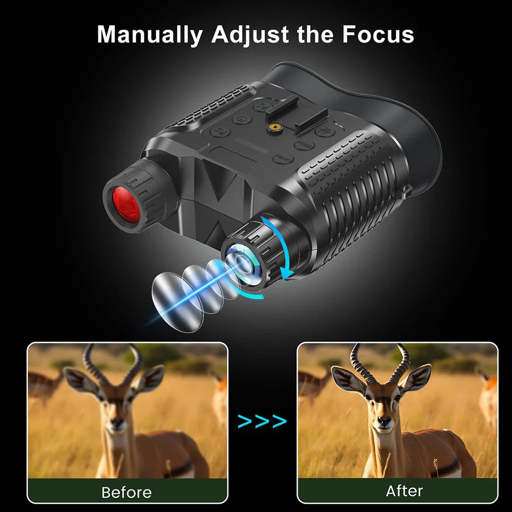 NV8160 Head-Mounted Night Vision Binoculars – 8X Zoom Tactical Goggles for Adults Hunting & Outdoors