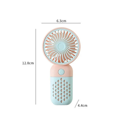 Mini Cartoon USB Handheld Fan – Portable Pocket-Sized Charging Fan for Home, Office, Outdoor & Student Dorm Use