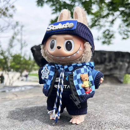17cm Mini Labubu Doll Clothes — Korea V1 V2 Idol Outfit with Pit Strip Climbing Suit | Doll Accessories Gift