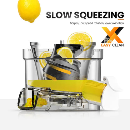 Mini Portable Slow Juicer – Electric Fruit Juice Extractor & Blender, Easy Clean, Ice Cream Maker