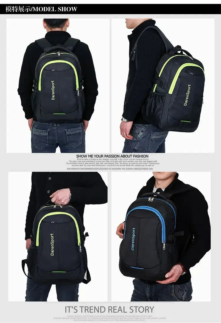 Oxford Shoulder Backpack – Fashionable Lightweight Waterproof Laptop Rucksack, Large Capacity School Bag for Students