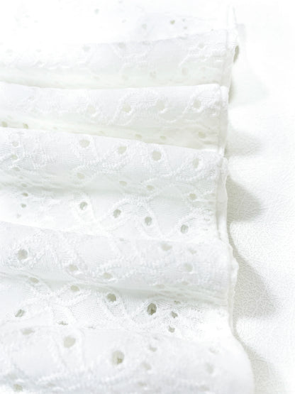 Women’s Eyelet Embroidery Tank Top – Casual Sleeveless Hollow-Out Button-Front Summer Top
