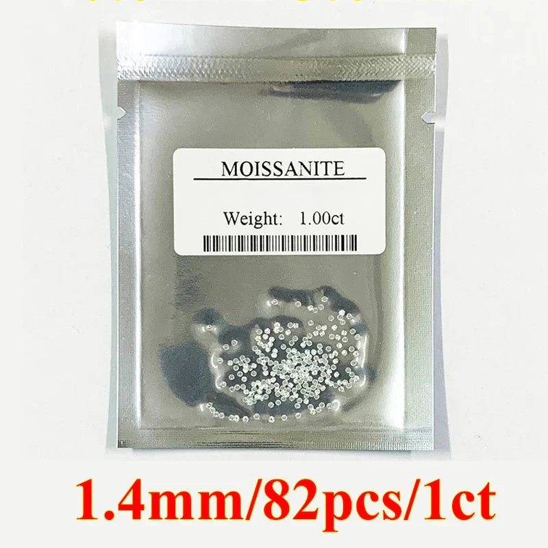 1CT Lab-Grown Moissanite Diamonds – D Color VVS1 Loose Gemstones, Full Size 0.7mm-20mm