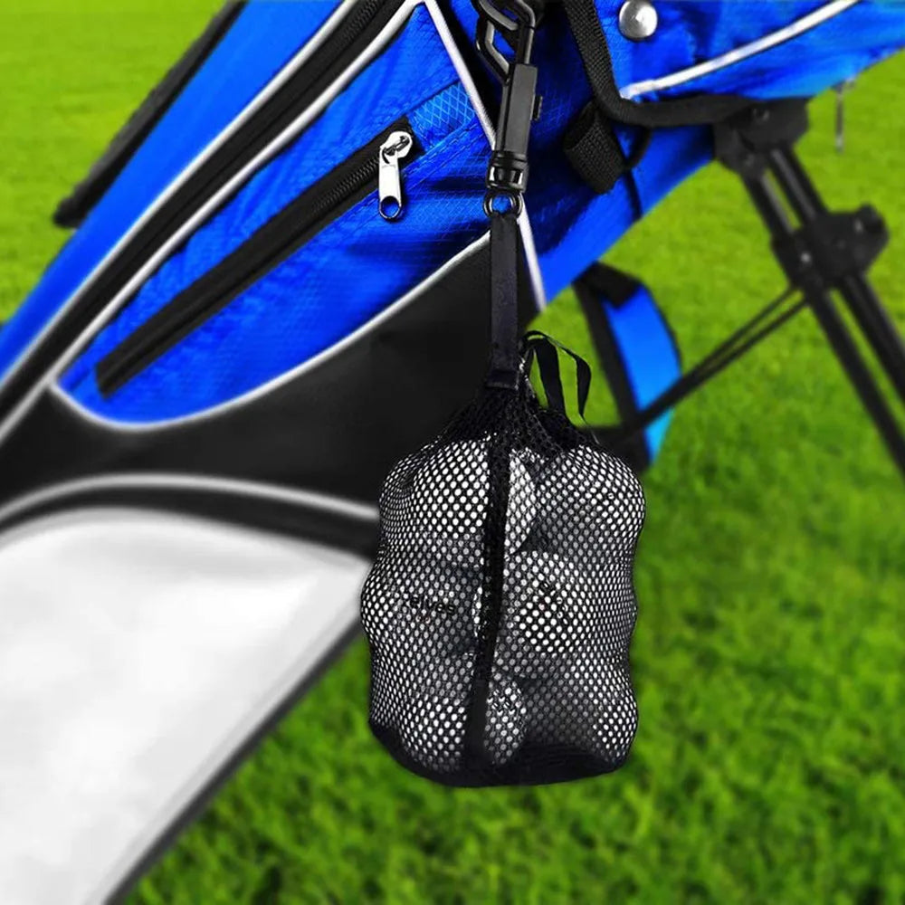 Lightweight Sports Mesh Golf Ball Carrying Bag – Nylon Drawstring Storage Pouch for 16/32/56 Balls, Durable Golf Practice and Training Ball Bag