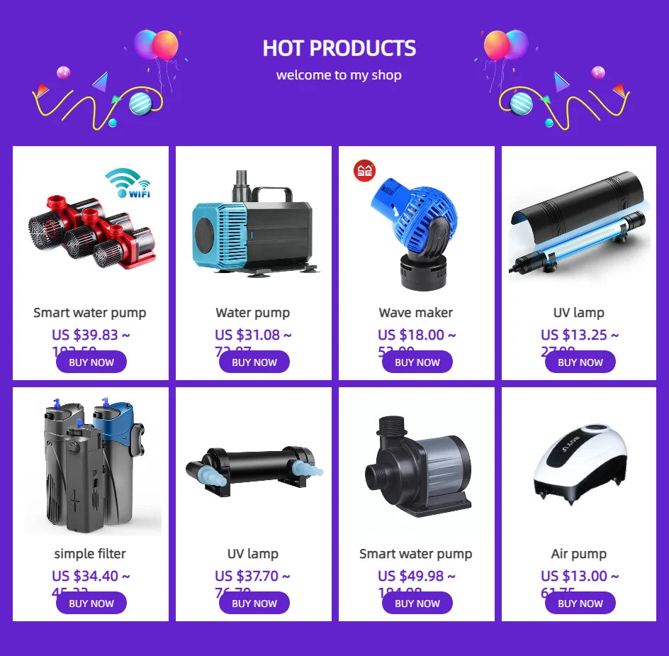 SUNSUN JDP DC Water Pump - Silent Submersible Pump for Marine Reef Aquariums, Wifi, 100-240V