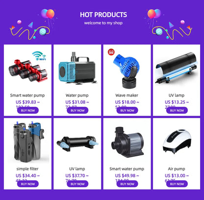 SUNSUN JDP DC Water Pump - Silent Submersible Pump for Marine Reef Aquariums, Wifi, 100-240V