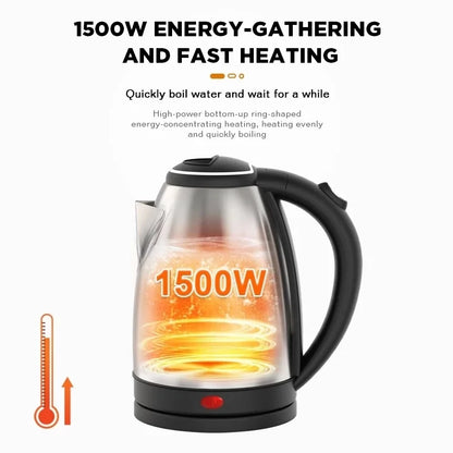 2L Electric Kettle — Large Capacity Stainless Steel Fast Boil Water Heater