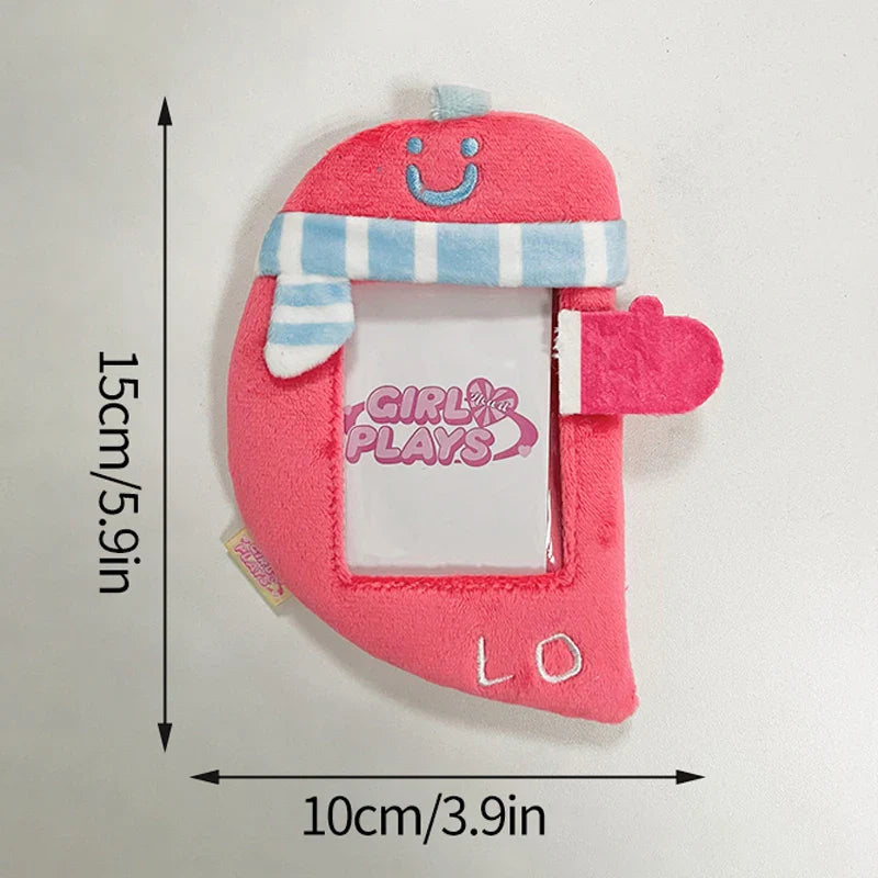 Cute Plush Photo Card Holder - Kpop Idol Bus Card Protector & Picture Album Case