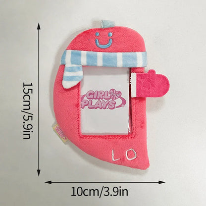 Cute Plush Photo Card Holder - Kpop Idol Bus Card Protector & Picture Album Case