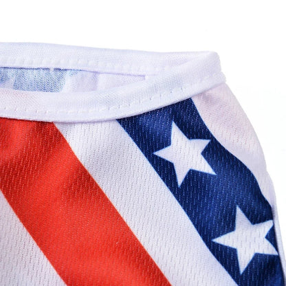 Summer Patriotic Dog Vest - Breathable Independence Day 4th of July Pet T-Shirt for Small Medium Dogs Cats