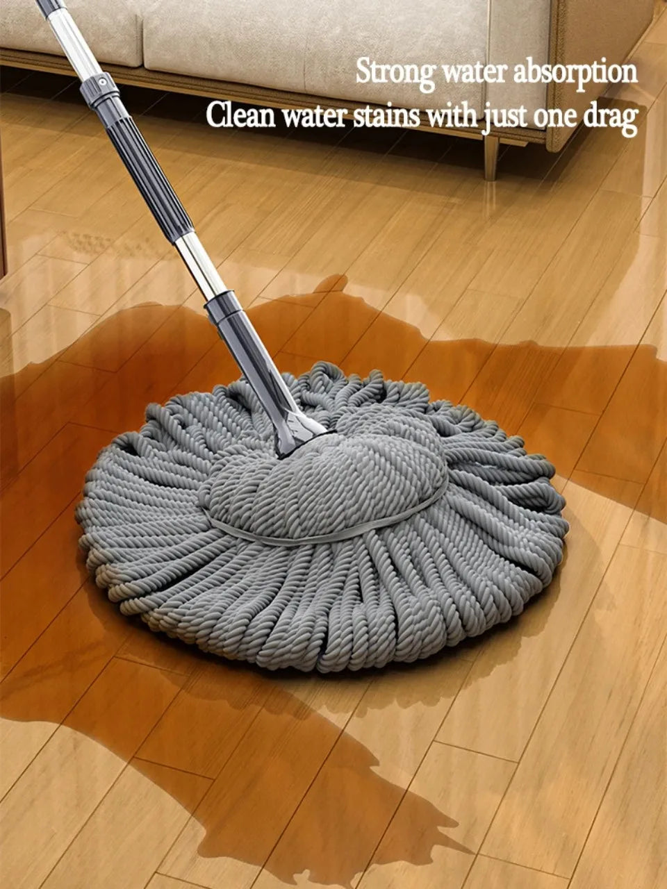 Multi-Functional Microfiber Mop | Automatic Rotating Self-Twisting Mop for Easy Hand-Free Cleaning | Household Water Mop
