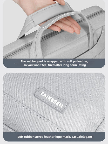 Business Laptop Bag Case - Shoulder Tote Briefcase for 13, 15, 17 Inch MacBook, HP, Huawei, Asus, Dell - Handbag Style