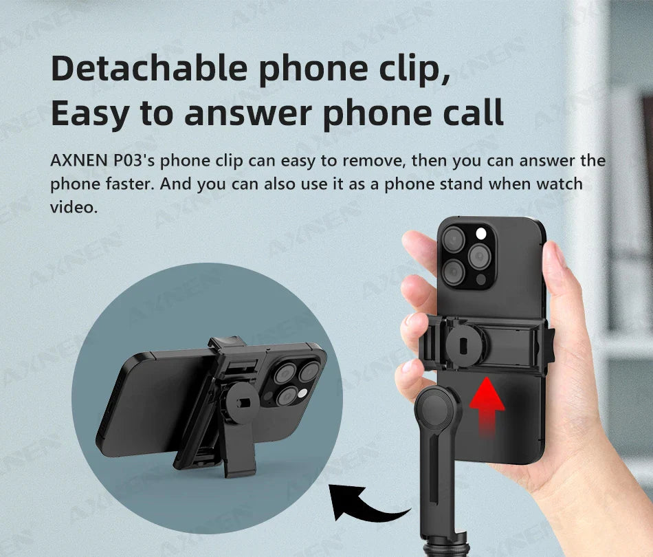 Smart Auto Face Tracking AI Gimbal – 360° Desktop Vlog Stabilizer for Smartphone & Action Camera (Tripod Optional)
