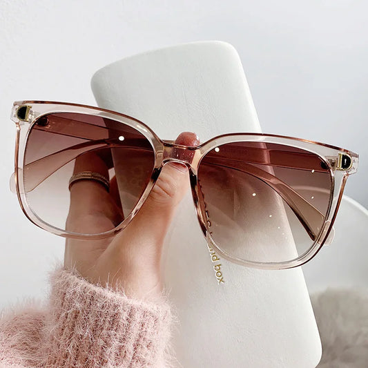 Fashion Oversized Sunglasses for Women – Designer Vintage Square, Big Frame Gradient Sun Glasses, Oculos De Sol