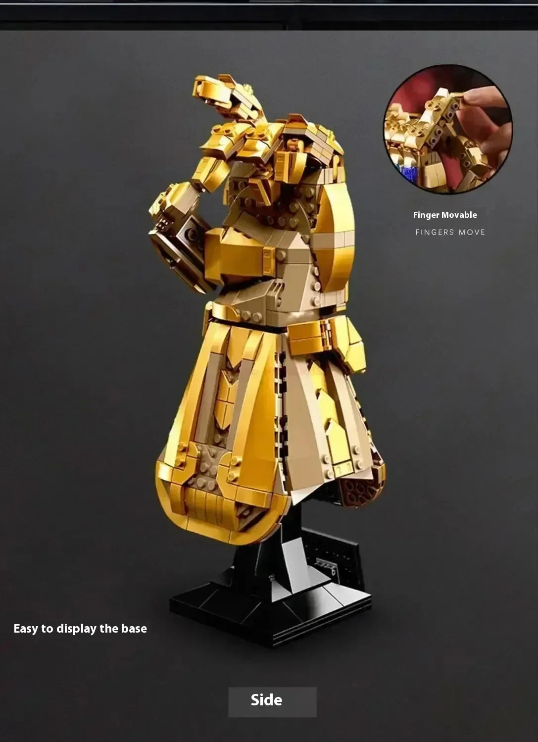 Marvel 32cm Iron Man Nano Gauntlet Building Blocks – Thanos Infinity Gloves DIY Puzzle Plastic Figure Toy