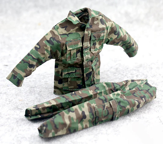 1/6 Scale U.S. Army Jungle Camouflage Coat & Pants Set – Model Clothes for 12" Figures DIY Accessories