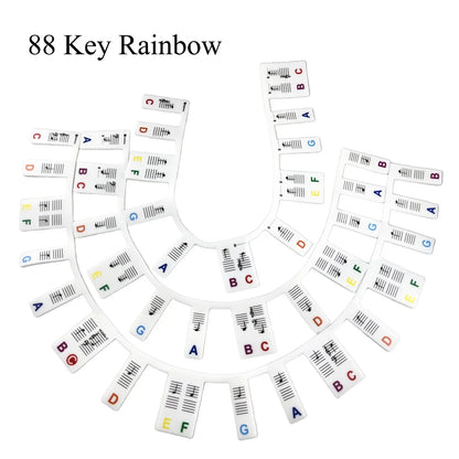 Miwayer Piano Keyboard Stickers - Removable 61/88 Key Note Labels for Beginner Piano Learning Guide