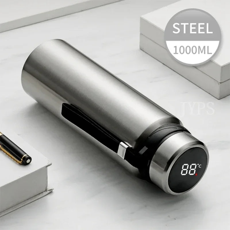 1000ML Smart Thermos Bottle - Temperature Display Vacuum Flask for Hot & Cold Water, Tea and Coffee