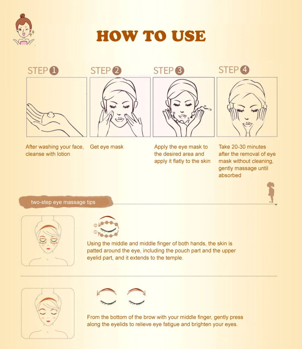 20 Pcs Gold Collagen Crystal Eye Masks – Firming & Moisturizing Nourishing Eye Patches