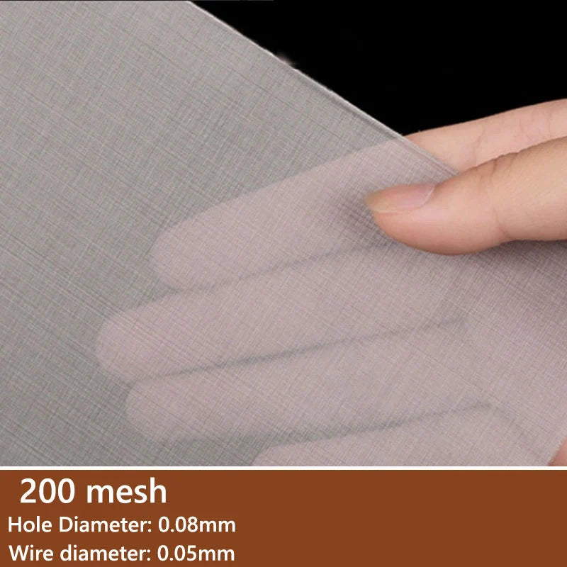 304 Stainless Steel Mesh Filter Sheets 4–400 Mesh Woven Wire Screen 1–5pcs High Quality Filtration Mesh