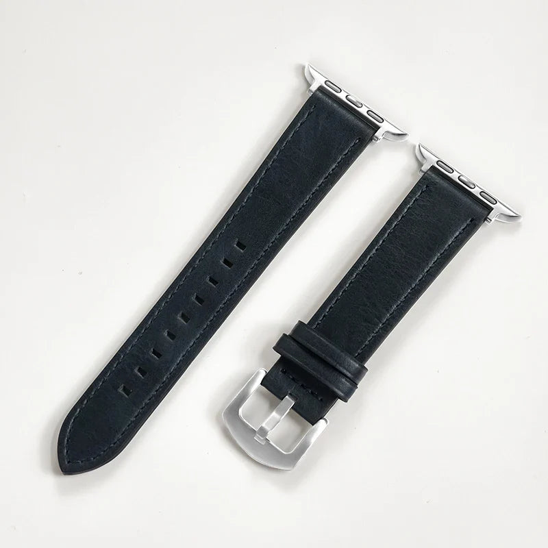 Leather Strap for Apple Watch – High-Quality Replacement Band for All Series 38-49mm
