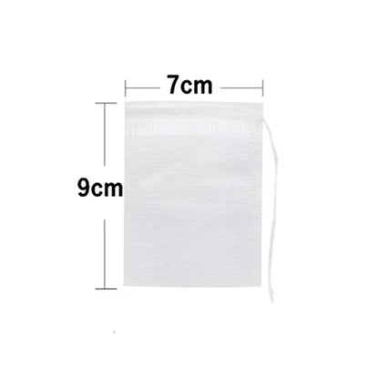 50/100PCS Disposable Tea Filter Bags - Non-Woven Empty Tea Infuser Pouches with String