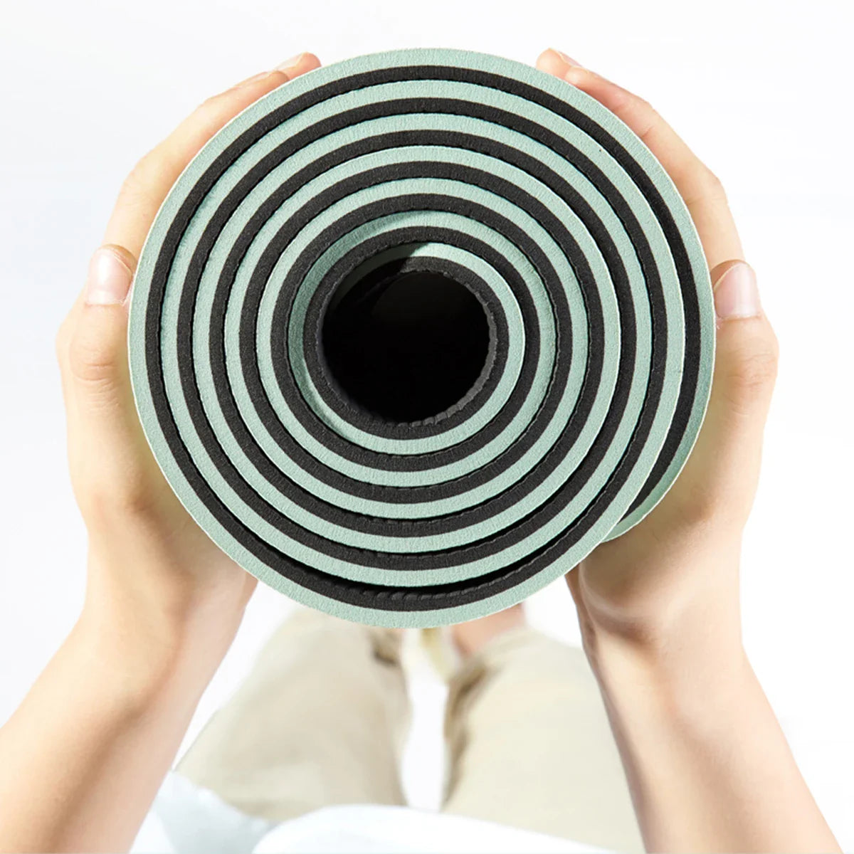 TPE Yoga Mat – Non-Slip Home Fitness & Exercise Sports Mat with Guide Lines