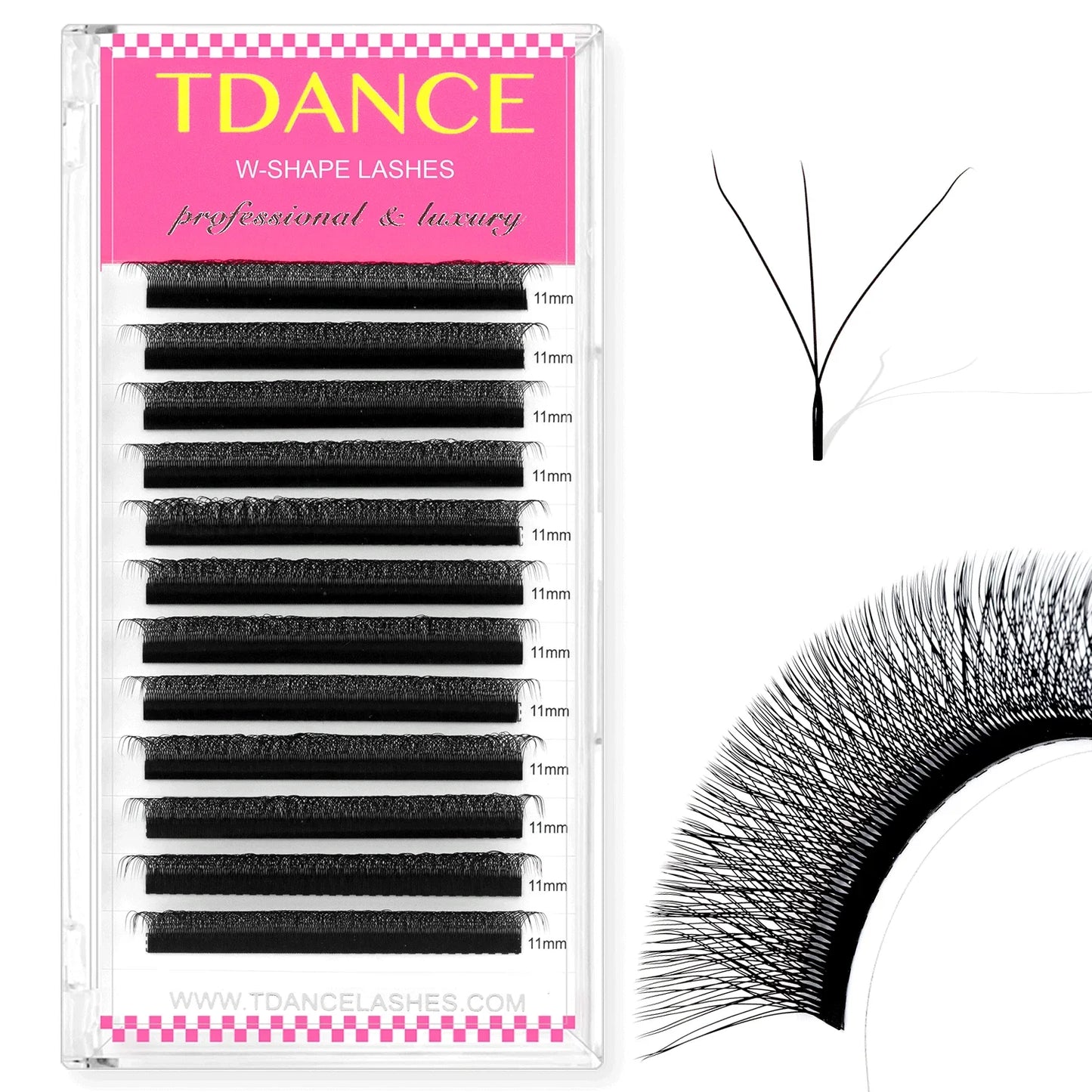 TDANCE 3D–6D Premade Fan Eyelash Extensions – W Style Faux Mink Natural Soft Volume Bloom Lashes