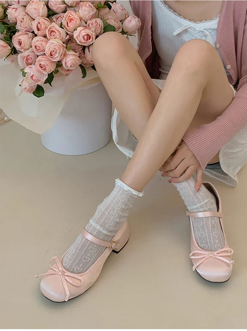 2025 Spring Autumn Mary Jane Shoes — Elegant Mid Heel Round Toe Pumps for Women
