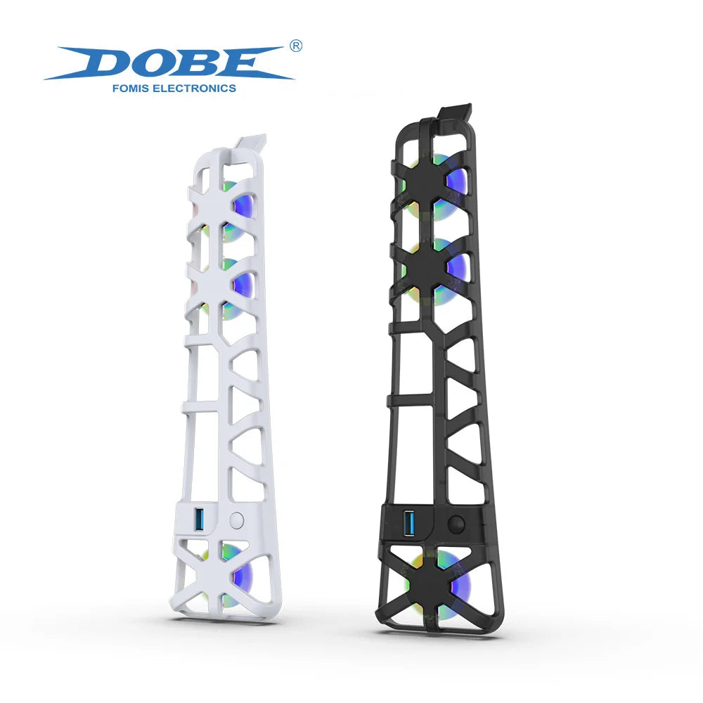 DOBE Cooling Fan for PS5 Slim – Disc & Digital Edition with RGB Lighting and USB 3.0 Port TP5-3538S