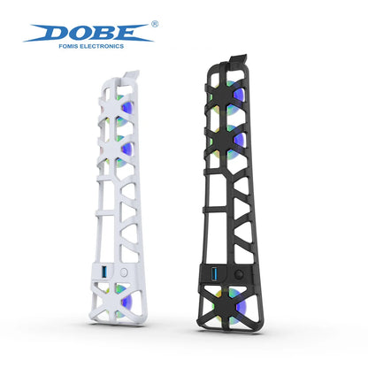 DOBE Cooling Fan for PS5 Slim – Disc & Digital Edition with RGB Lighting and USB 3.0 Port TP5-3538S