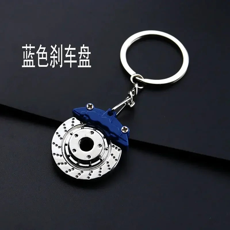 Creative Metal Car Keychain — Zinc Alloy Turbo, Gearbox & Brake Disc Pendant for Men’s Birthday or Dad Gift
