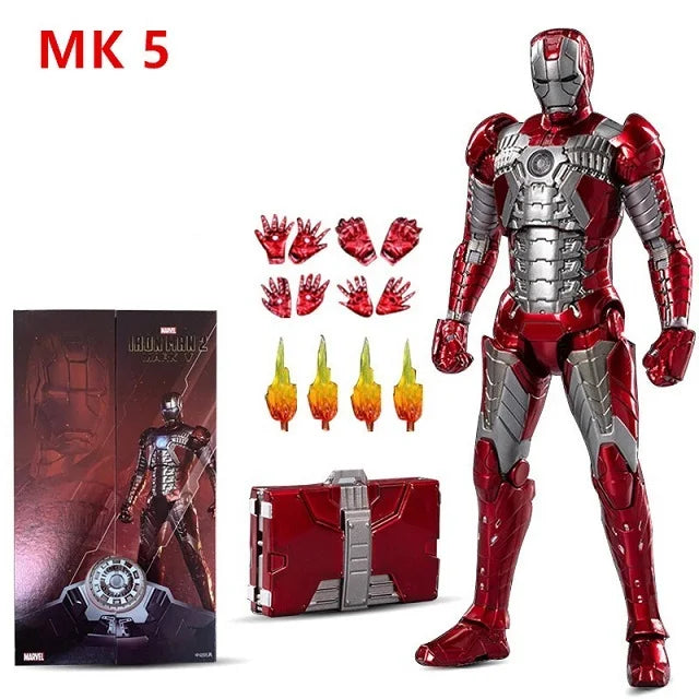 ZD Toys 7" Iron Man Action Figures – Joint Movable MK1 to MK50 Movie Collectible Dolls