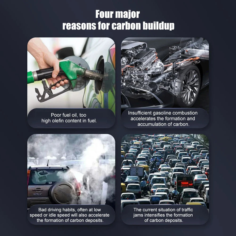 6 Piece Car Fuel System Cleaner Kit – Carbon Deposit Removal, Engine Boost and Fuel Efficiency Additive