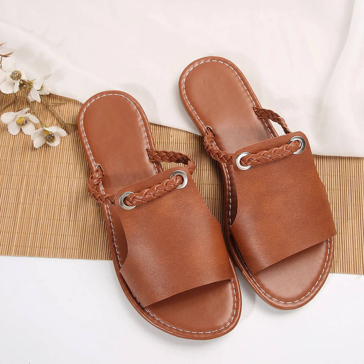 Women's Flat Sandals 2024 – Casual Summer Slippers, Bohemian Flip Flops, Beach Dress Slides Shoes