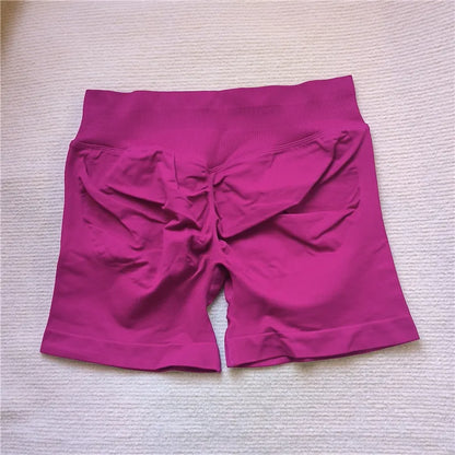 Women’s Gym Impact Running Shorts — Seamless Scrunch Butt Biker & Yoga Athletic Leggings