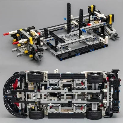 911RSR 1580PCS RC Racing Car Building Set – Technical Model with LED Lights, MOC Bricks Adult Toy Gift
