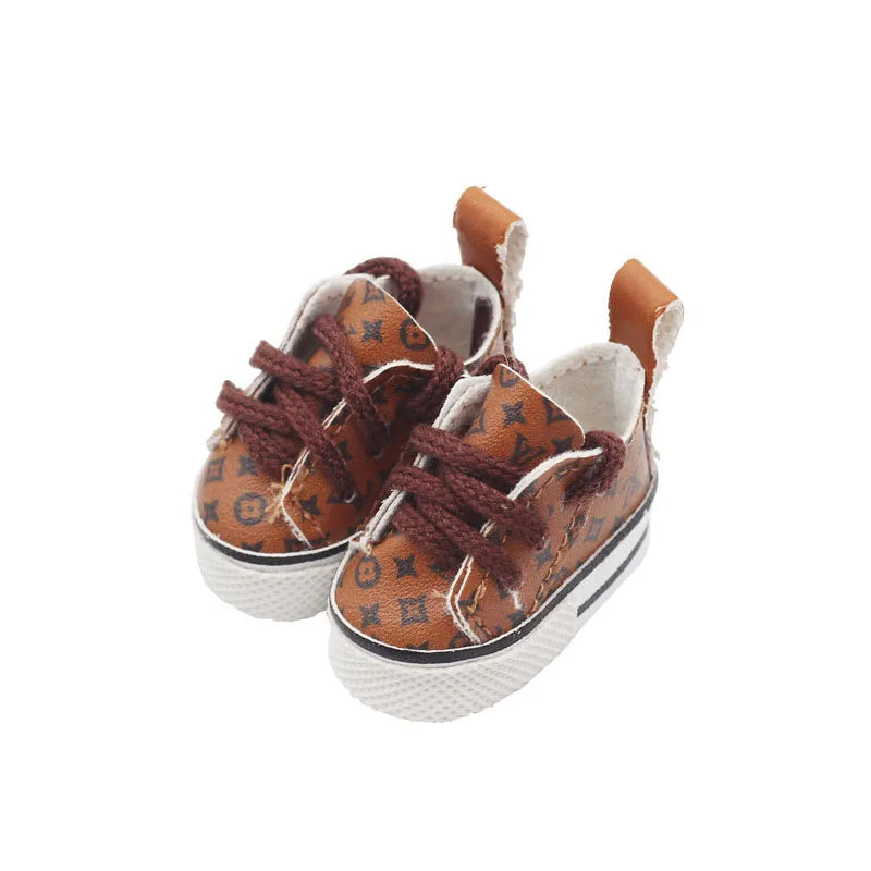 H4x2cm Leather Shoes for 1/6 Scale 15cm Labubu Cotton Doll – Toy Clothing Accessories
