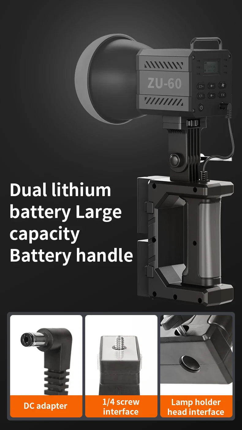 LED Fill Light Handheld COB Photography Light - Dual Color, Gentle Light for Outdoor Shooting, YouTube, TikTok, Vlog with Remote Rocker