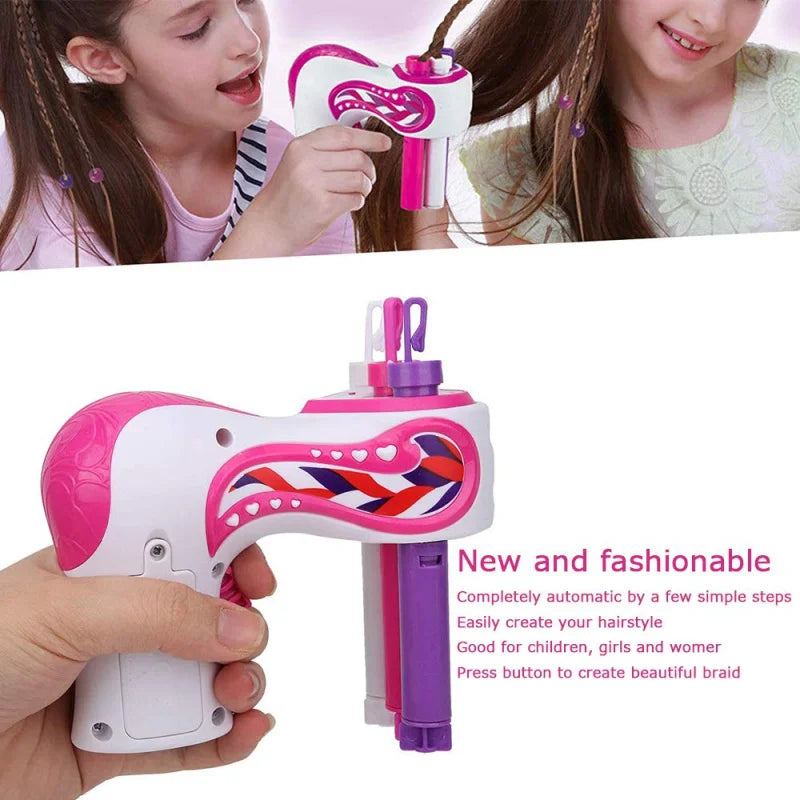Automatic Hair Braiding Machine for Kids - Mini Electric Three-Strand Braided Hair Styling Tool