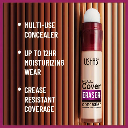 Sponge Head Concealer – Dark Circles, Freckles, Acne & Blemishes Liquid Foundation, Long-Lasting & Moisturizing