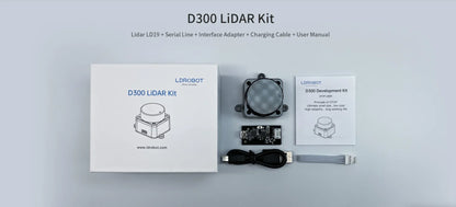 LDROBOT D500 360° Lidar Scanner — TOF Laser Radar 30000Lux, ROS1/ROS2 Compatible, Indoor & Outdoor Replacement for D300 Kit