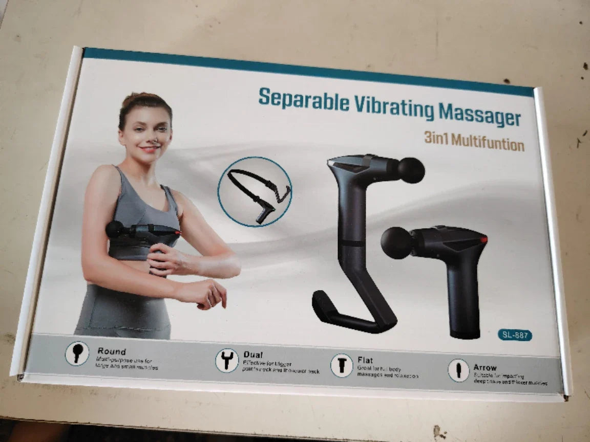 Multifunctional Deep Tissue Massage Gun – Long-Handle Electric Percussion Muscle Relaxer