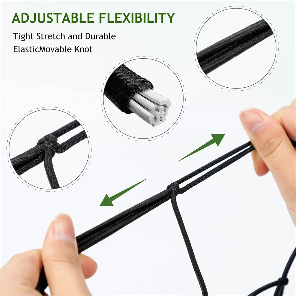 Heavy Duty Elastic Trellis Netting 1-Pack with 4 Hooks for Climbing Plants, Vegetables, Fruits, and Flowers