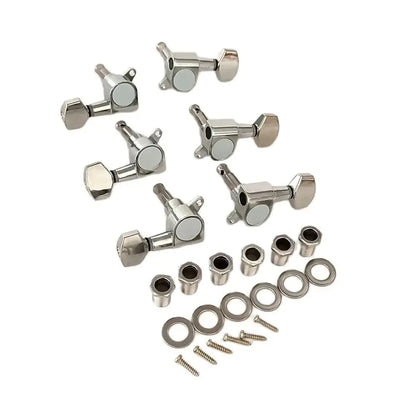 6PCS Locking Guitar Tuning Pegs – 3L3R String Tuners for Acoustic Guitar with Machine Head Knobs